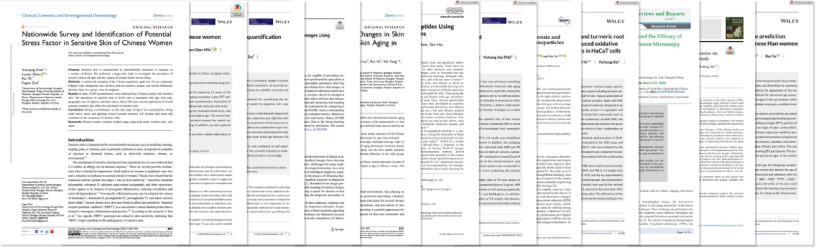 A wall of UNISKIN peer-reviewed papers